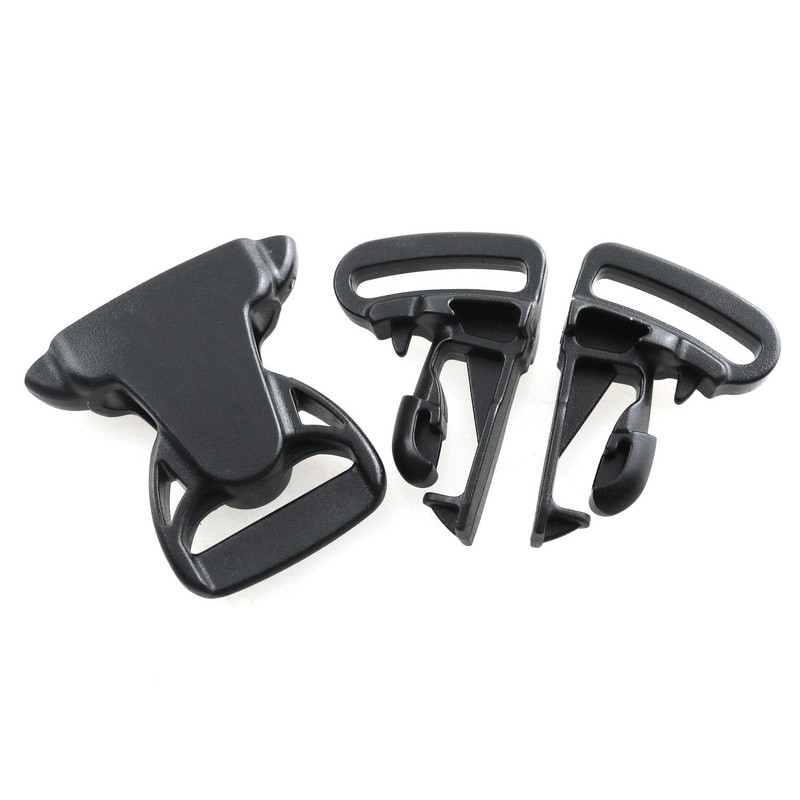 HJGarden 6PCS Black Split Release 3 Way Buckle 25mm Split