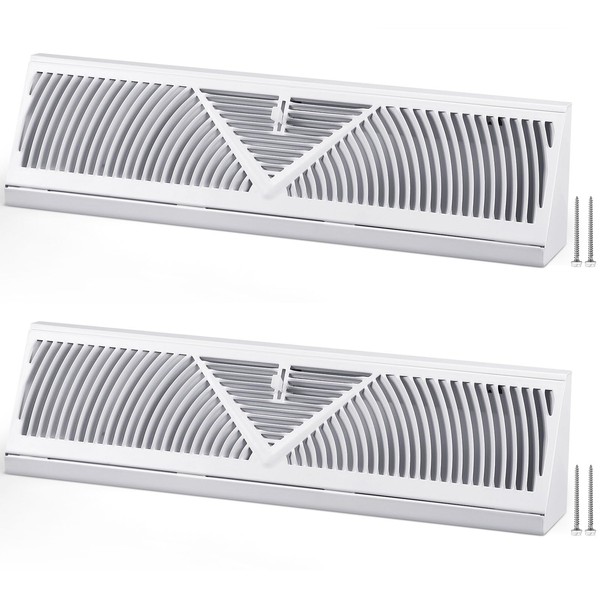 Yaocom 2 Pcs 18 Inch Floor Baseboard Diffuser (Duct Opening