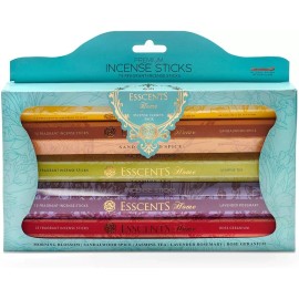 Esscents Home 75 Premium Incense Sticks Variety Gift Pack + Bonus Wooden Holder
