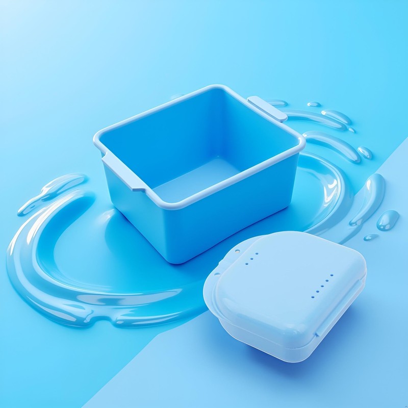 WLngtv Blue Retainer Case Mouth Guard Case Orthodontic Dental Retainer