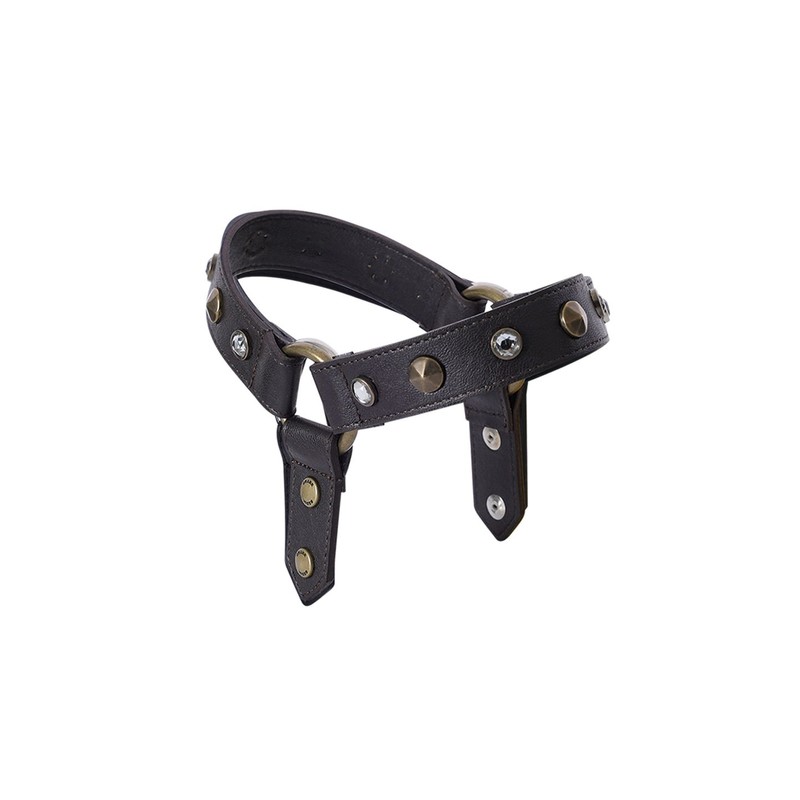Crank Stud Strap Shoes Belt_Brown