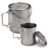 450ml 750ml Cup Set Ultralight Titanium Cup Hanging Pot Set
