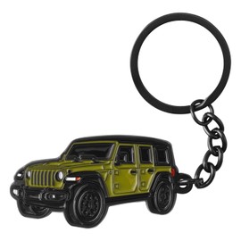 ZJIKCH For Wrangler Keychain, Car Kaychain Key Fob Cover Compatible with Wrangler Rubicon Accessories 2023 2024 Metal Key Chains