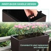 Aoodor 4Pcs 19.5" Rectangular Window Box Wall Mount/Railing Planter, Self-Watering
