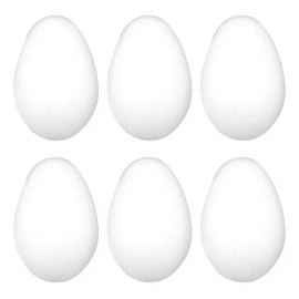 Huevos De Unicel Manualidades Pintar Escuela 60mm 36 Piezas Blanco