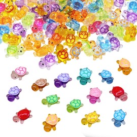 GMHLLES 300 Pcs Mini Turtles, Mini Resin Turtles Unique Luminous Effect Suitable for Garden Fish Tank Aquarium Toy House Decoration Fun Gift for Friends (0.6 * 0.8cm)
