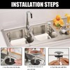 Pack of 2 Sink Kitchen Tap Hole Cover, Metal Sink