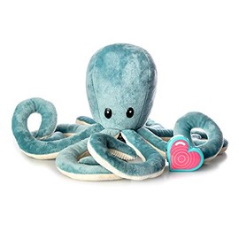 My Baby's Heartbeat Bear Recordable Stuffed Animals 20 sec Heart Voice Recorder for Ultrasounds and Sweet Messages Playback, Perfect Gender Reveal for Moms to Be, Octopus