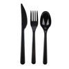 PlasticPro 200 Pack Heavy Weight Plastic Forks Black Disposable Forks