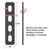 GBGS 20 PCS 4-1/4" Black Flat Straight Brace Brackets,Slotted Slightly