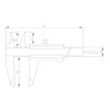ASIMETO Messschieber mit Feststellschraube 0,05 mm Größe 150 mm