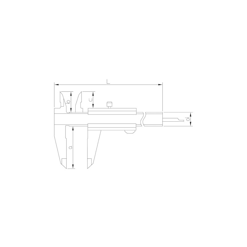 ASIMETO Messschieber mit Feststellschraube 0,05 mm Größe 150 mm