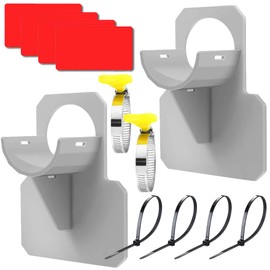 Pack of 2 Swimming Pool Pipe Holder, Pool Hose Holder, Kink Protection, Made of Plastic, Swimming Pool Pipe Holder, Swimming Pool Pipe Holder, Suitable for Hoses Smaller than 38 mm Diameter, Grey