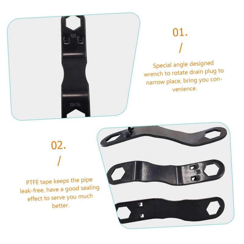 FUNOMOCYA 1 Set Rv Water Heater Drain Plug Wrench Kit
