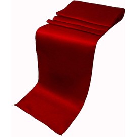 Rihana Wedding - Camino de Mesa de satén para decoración de Banquetes de Boda, 30,48 x 274,32 cm, Manzana roja, 10
