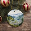 Artistic Great Smoky Mountains Ornament, Ceramic Tennessee Travel Souvenir and