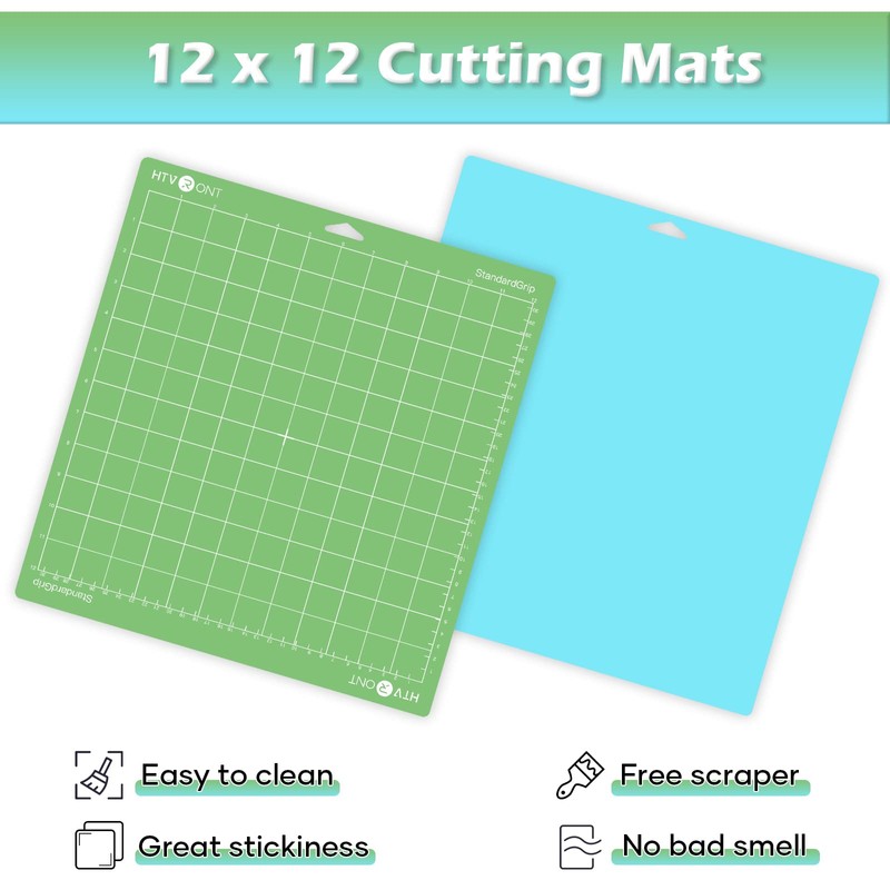 HTVRONT Variety Cutting Mat, 2 Pcs Cutting Mat 12x12 Compatible
