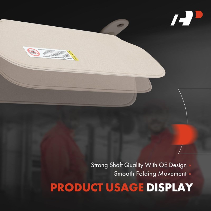 A-Premium Left Driver Side Sun Visor without Mirror - Compatible