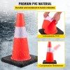 Unbranded Safety Cones Traffic Cones 18" Orange Reflective Collars Road