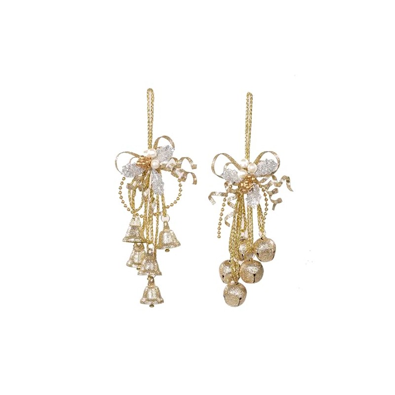 Kurt Adler Gold Metal 3 Pice Bell Cluster, Set of