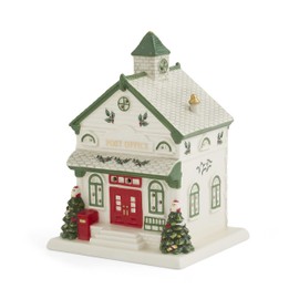 Spode Christmas Tree Village Post Office LED Figurine | Christmas Decorations | 6.5 Inch Christmas Ornaments | Christmas Décor | Made of Dolomite