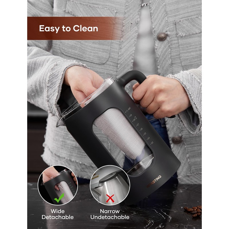 Electric Tea Kettle, INTASTING Glass Electric Kettle with tea Infuser