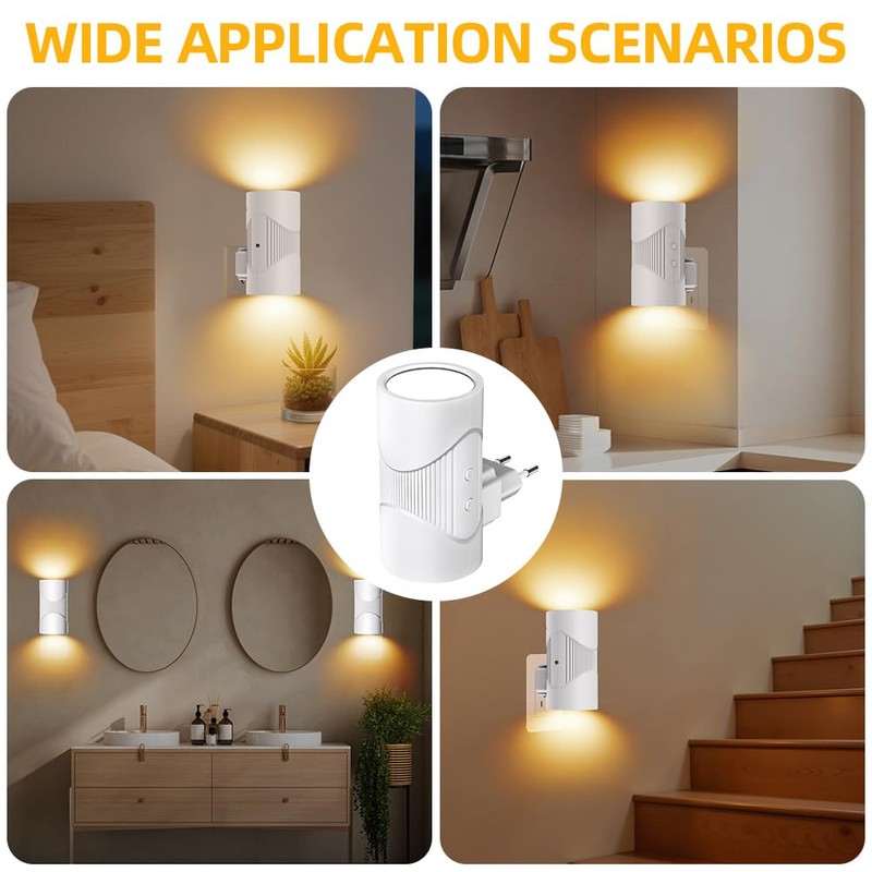 AUAUY Pack of 2 Night Light Socket with Motion Sensor