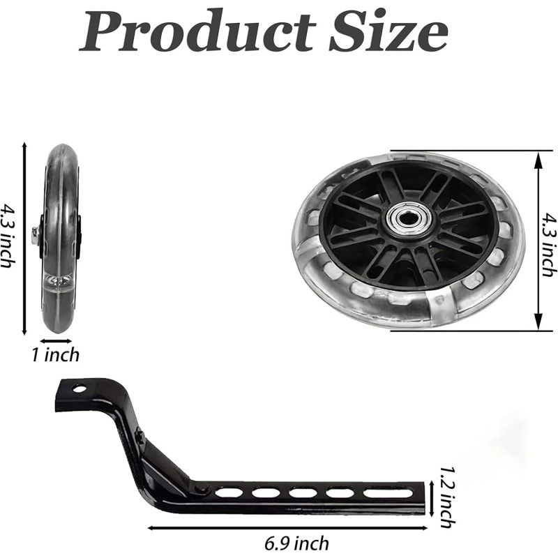 Ghyrex 2 Training Wheels Flash Bicycle Stabiliser Kit For bikes
