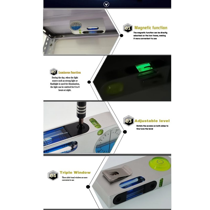 Multi Angle Measuring Scale with Magnetic Solid Aluminum Alloy Mini