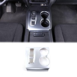 Heutamo Center Console Gear Shift Panel Cup Holder Cover Trim Compatible with Honda Pilot 2016-2022/ Ridgeline 2020-2023/ Passport 2019-2023 Accessories (Silver)