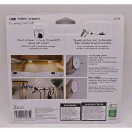 GE NEW GE Indoor Touch Activated LED Puck Lights Battery Operated Bright White LED