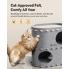 DownyPaws Cat House for Indoor Cats, 2-Storey Foldable Cat Bed