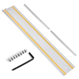 QonicFly 55" Track Saw Guide Rail for Festool & Makita | FS-1400/2, Compatible Aluminum Track with Anti-Slip Strips – Precision Plunge Saw Guide