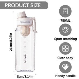Greyoe 1 Stück Sport Protein Shaker Wasserflasche, Hochwertiger Protein Shaker PC+PP, für Fitness Herren und Damen Sport Outdoor und täglichen Gebrauch