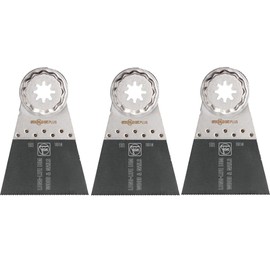 FEIN E-Cut Long-Life Saw Blade Pack of 3 Width 65 mm Length 50 mm Starlock Plus Bi-Metal with Set Wood Teeth