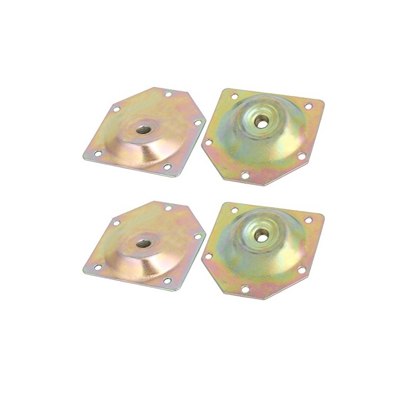 uxcell 70mmx67mmx1.2mm Zinc Plated Table Leg Mounting Plates Bronze Tone