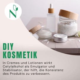 Nakobe - Cetyl Alcohol - 100 g - Premium Quality for Professional Formulations - Fatty Alcohol - Wax Beads - Emulsifier - Consistency Generator