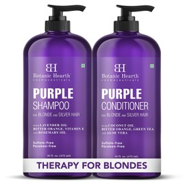 Botanic Hearth Purple Shampoo & Conditioner Set, 473 ml Each