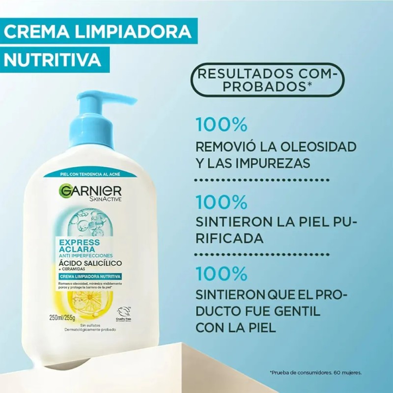 Rutina Express Aclara Antiacné Crema Limpiadora Nutritiva