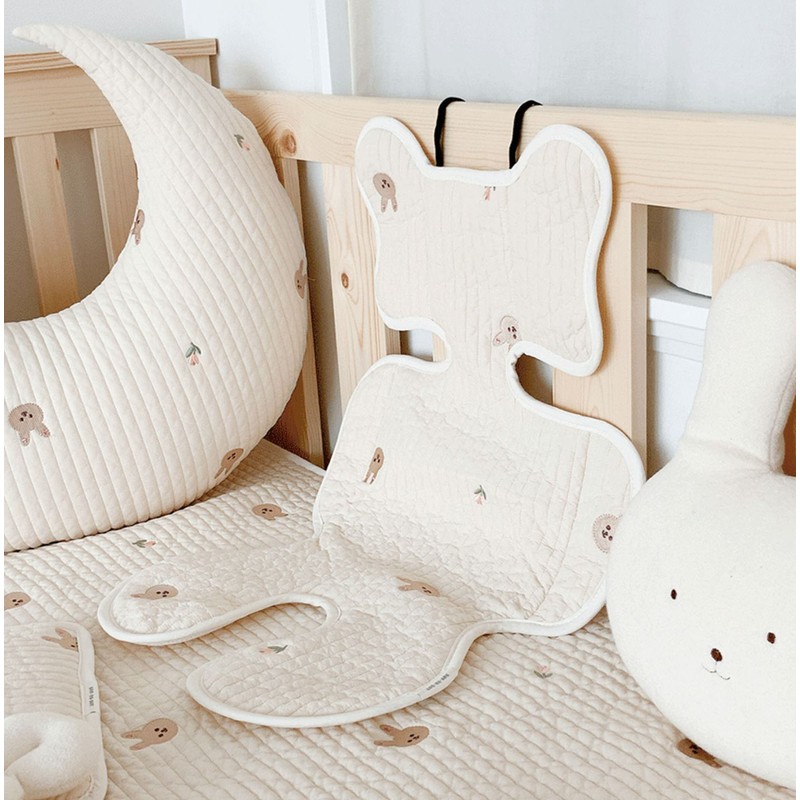 Soft Baby Stroller Seat Cushion Breathable Pure Cotton Infant Car
