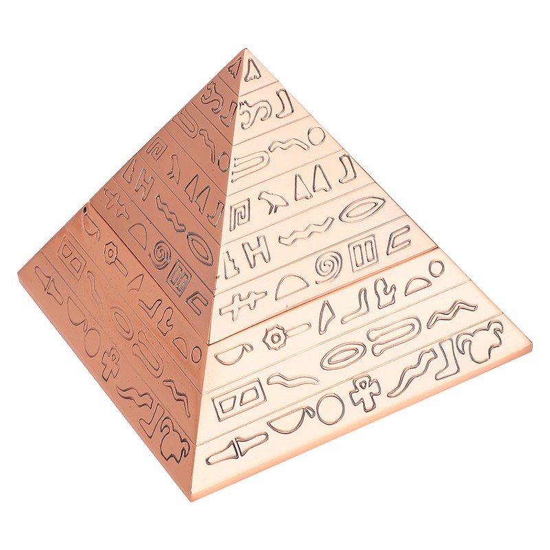 Metal Ashtray with Cover Retro Office Ornaments Smoking Gifts Egyptian