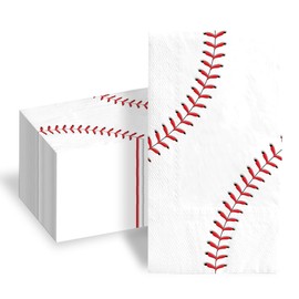 100pcs Baseball Napkins 3 Ply Baseball Party Napkins Disposable Absorbent Hand Towels for Bathroom Sports Party Paper Napkins Decorative for Baseball Party Game Day Birthday