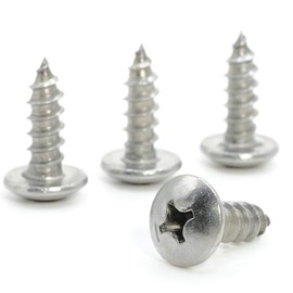 ReplacementScrews Stainless License Plate Screws Compatible with Jeep Cherokee/Grand Cherokee - Plain Finish (Pack of 4)