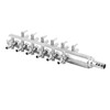 sourcing map Aquarium 12 Way Inline Manifold Air Flow Pump