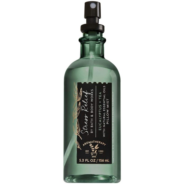 Bath & Body Works Aromatherapy Stress Relief - Eucalyptus Tea Pillow Mist, 5.3 Fl Oz , with Natural Essential Oils