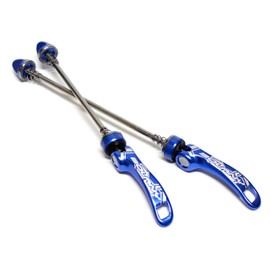 Quick Release MTB Road Bike Cycling Car Front Rear Set (Blue)