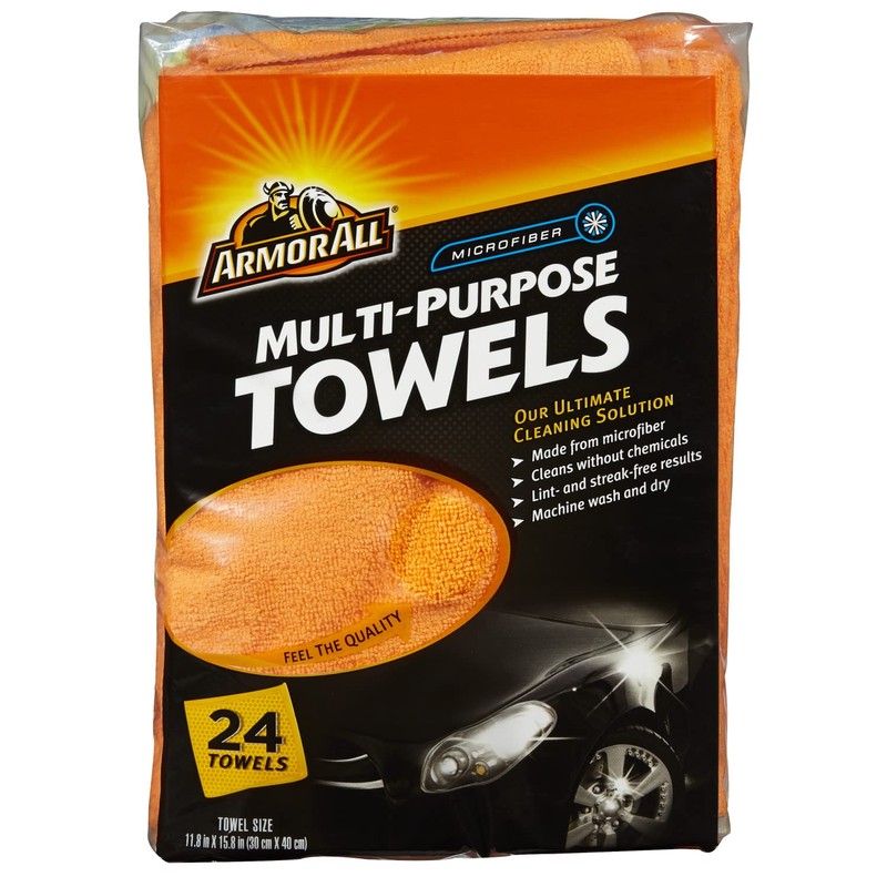 Microfiber Towels by Armor All, Multi-Purpose Towels for Cleaning, 24