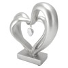 Double Heart Sculpture Resin Romantic Heart Statues Love Sculpture for
