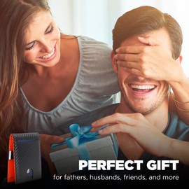 AZZS Minimalist Wallet for Men and Women - RFID Blocking Genuine Leather Slim Wallet with 12 Credit Card Slots, Money clip (Matte Black)