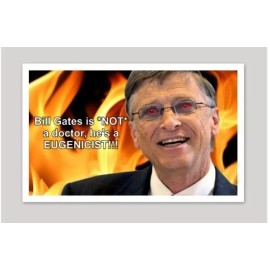 Bill Gates DOESN'T Love you he's EVIL ANTI  Vaccine  Stickers Lot of 3